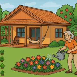 Kleines Selbstversorger-Grundstück im Rettungsgarten